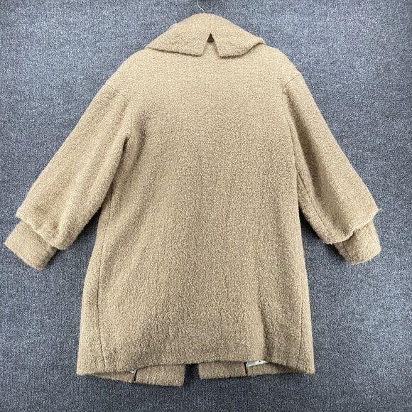 Leifsdottir Coat Womens 8 Tan Wool Mohair Alpaca Blend Textured Button Classy - Picture 6 of 13